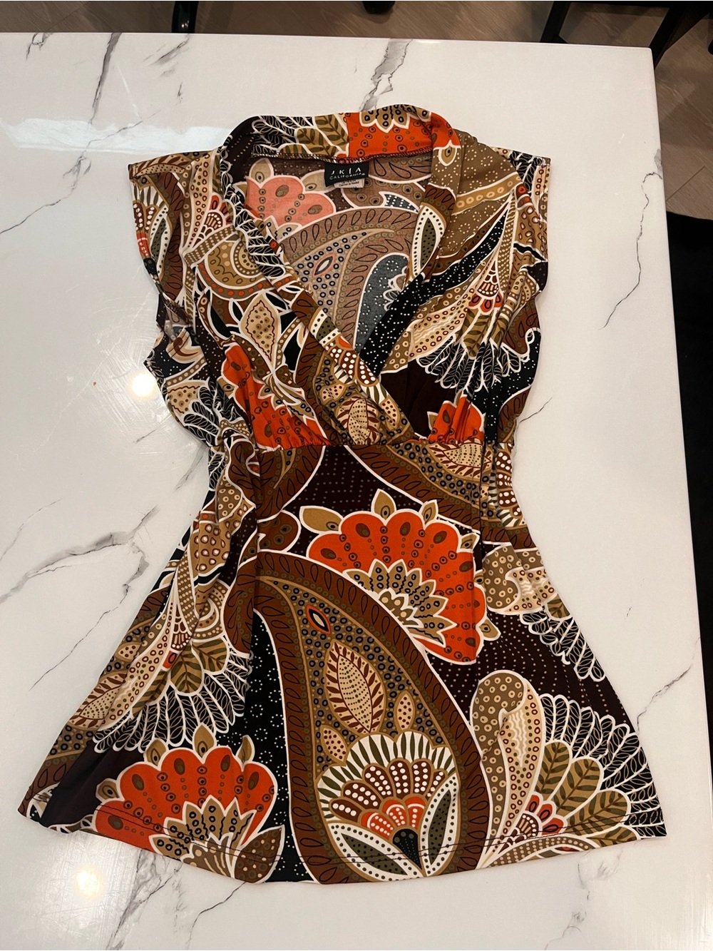 Bohemian Paisley Print JKLA California Blouse
